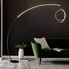 Lite Source Monita Matte Black LED Modern Orb Arc Floor Lamp - #157P1 |  Lamps Plus